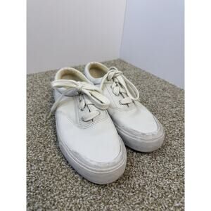 Polo Sport Ralph Lauren Shoes Womens Size 7.5 White Leather Sneakers AAW12714